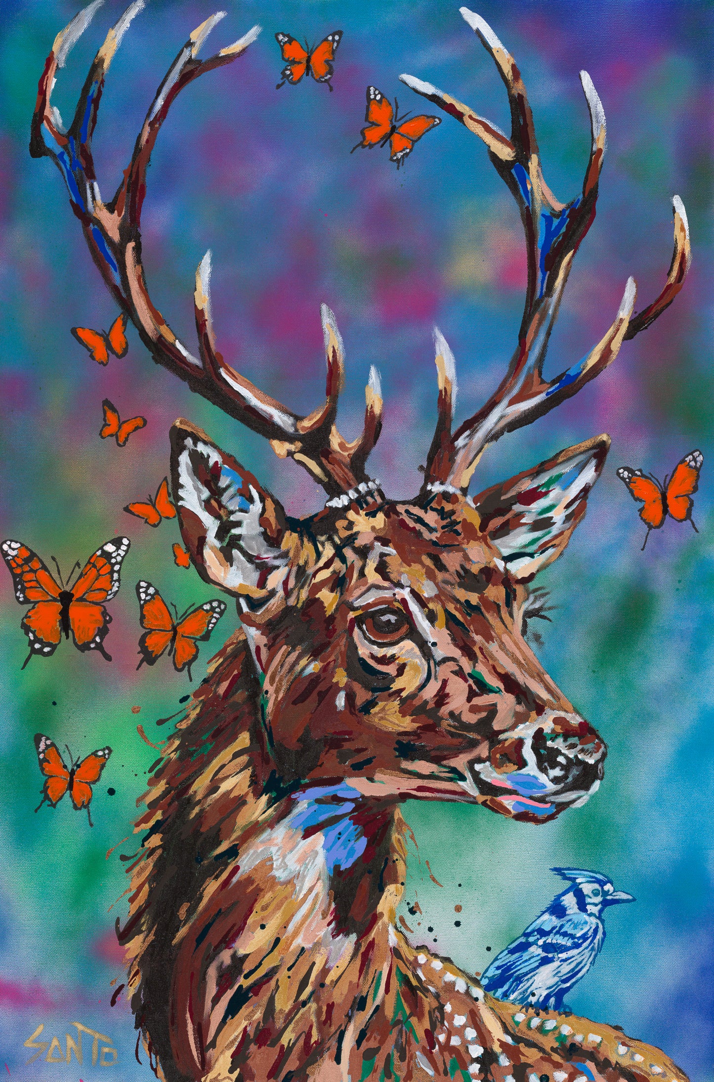 Blue Bird On My Shoulder (Print)